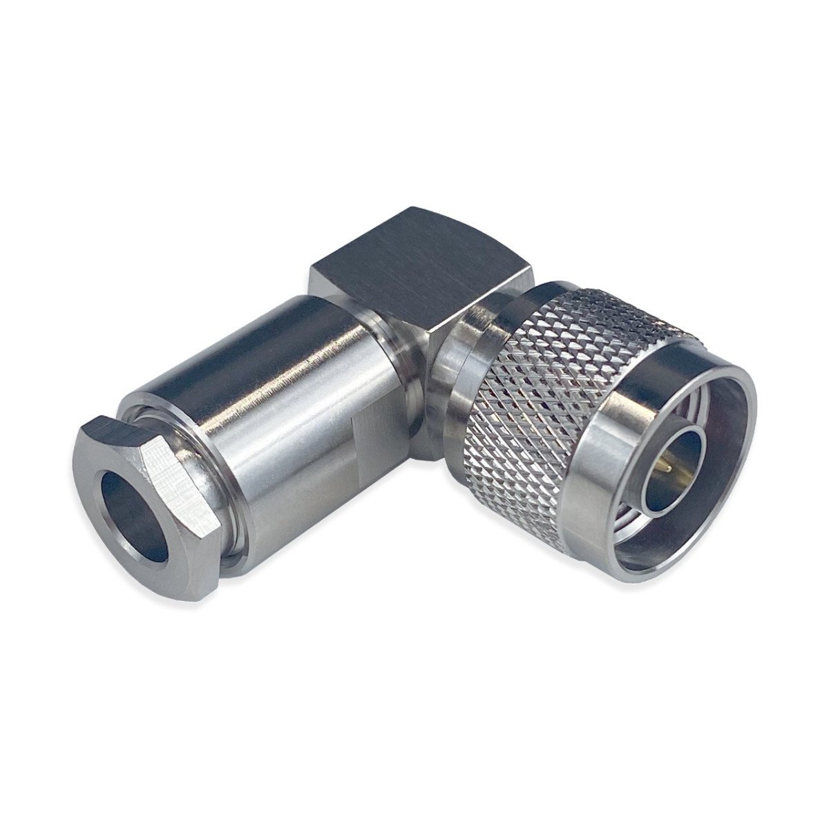 Разъем N-122/5D (N-male, угловой, прижимной)