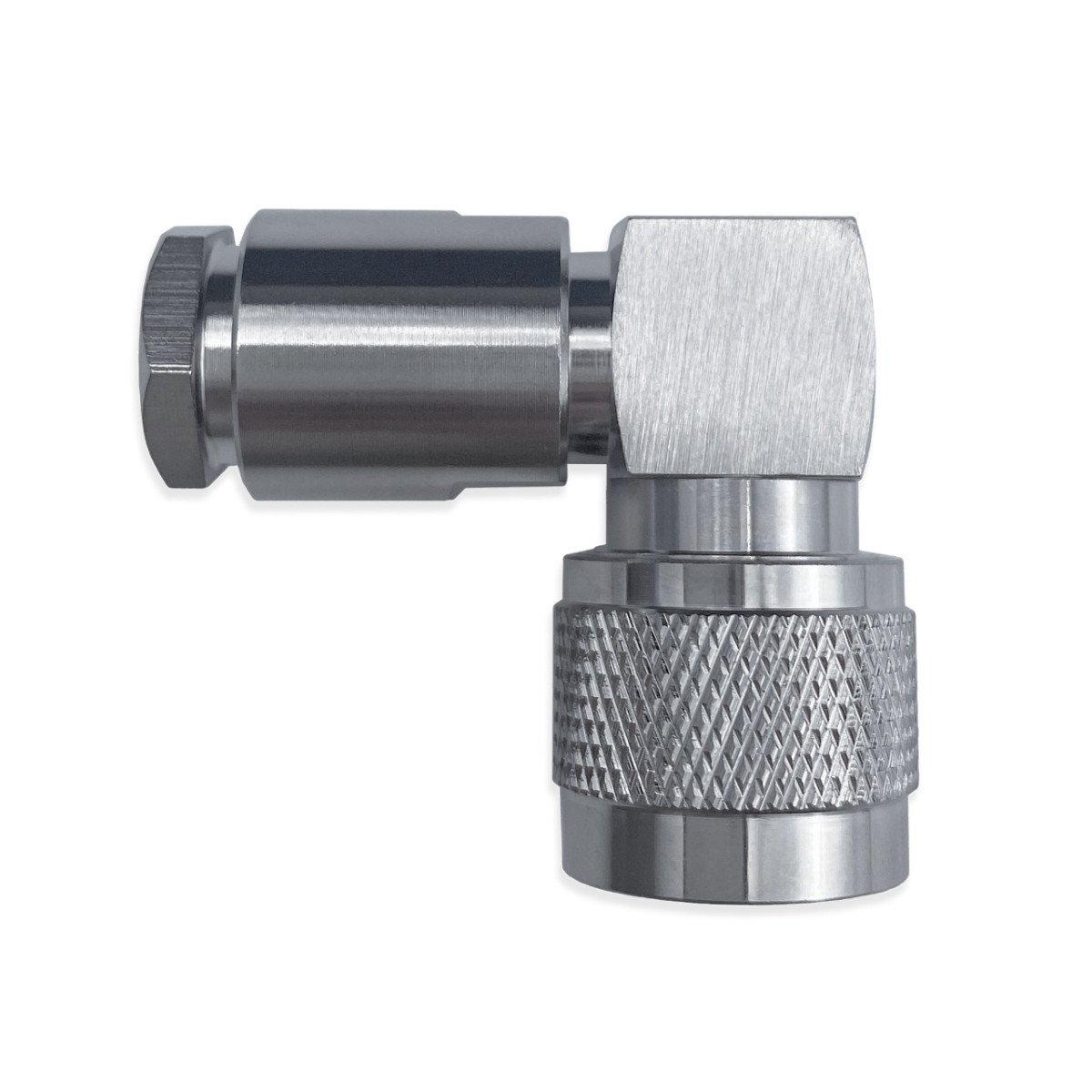 Разъем N-122/5D (N-male, угловой, прижимной)