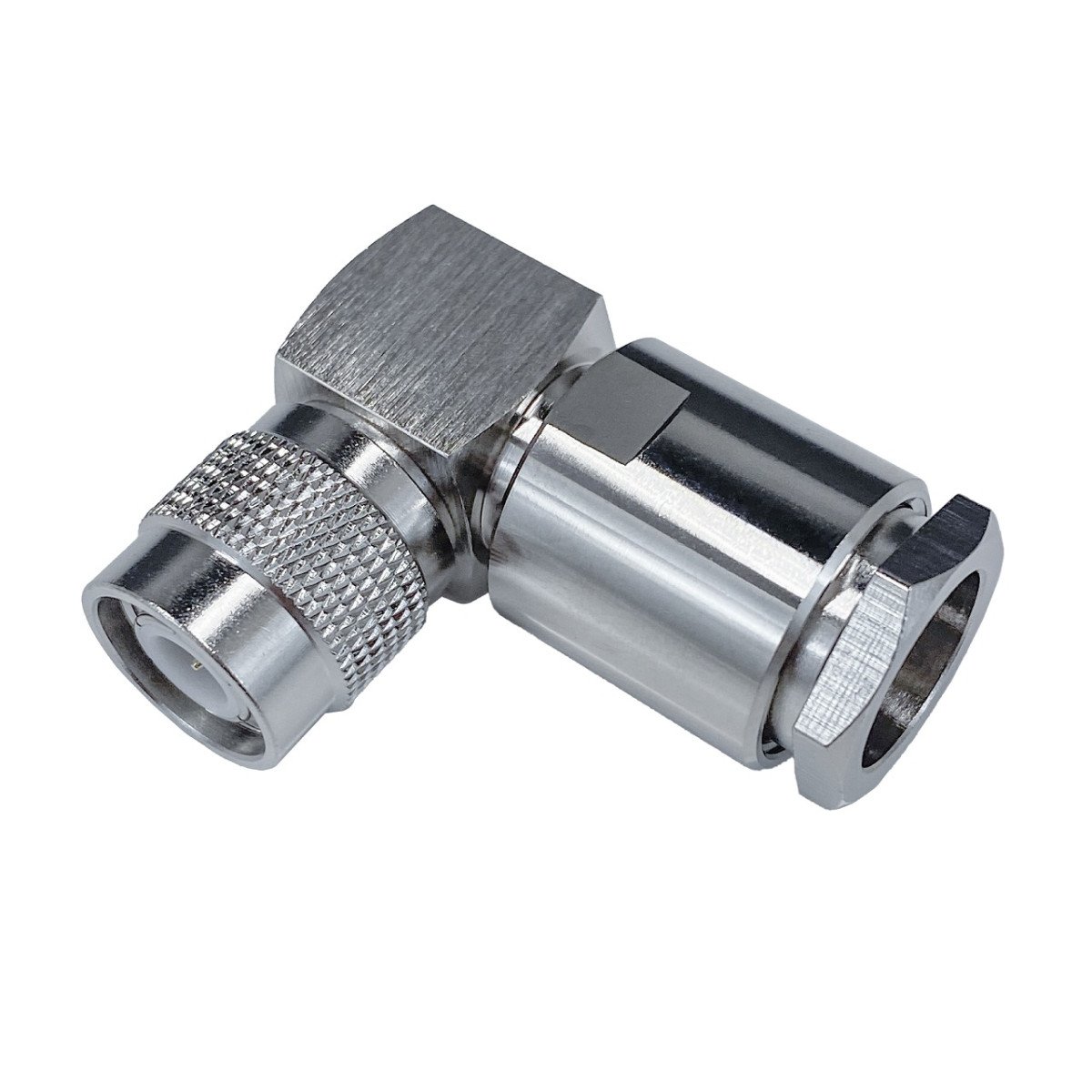 Разъем TNC-male/8D (прижимной, угловой)