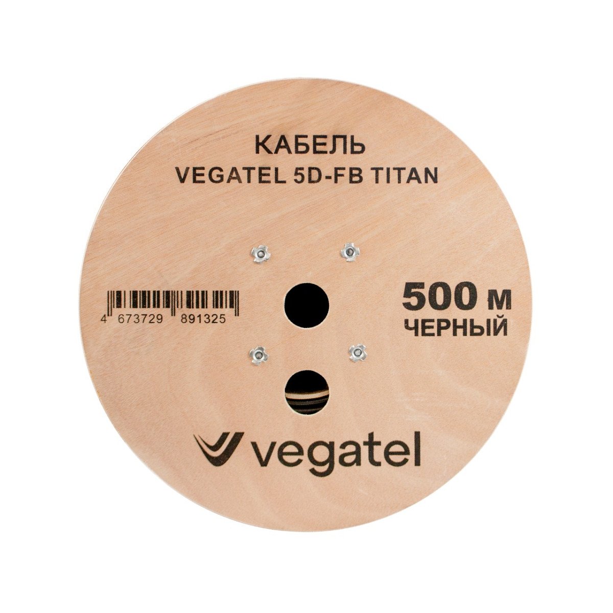 Кабель коаксиальный VEGATEL 5D-FB (Titan, черный) бухта 500м