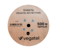 Кабель коаксиальный VEGATEL 8D-FB (Titan, черный) бухта 500м