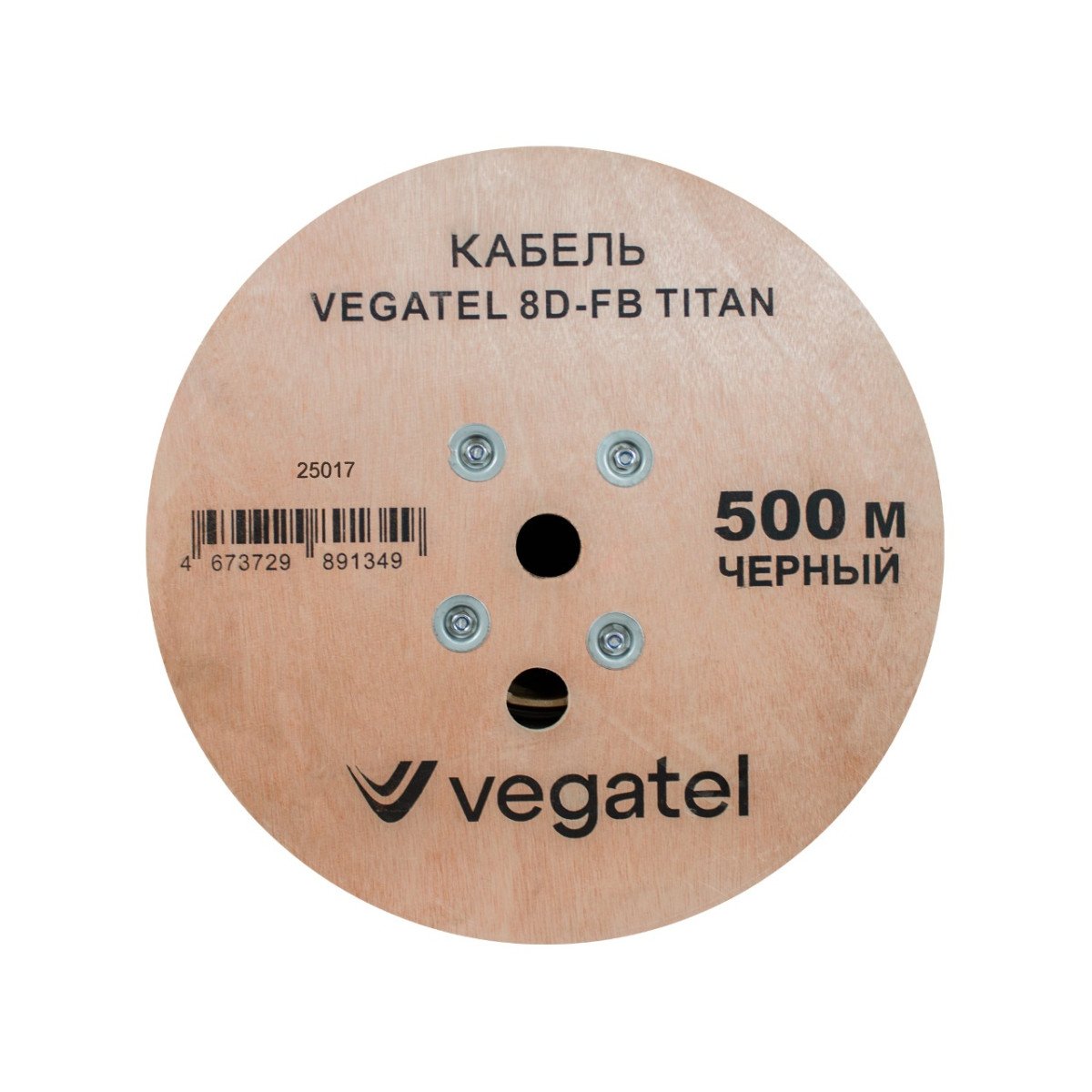 Кабель VEGATEL 8D-FB (Titan, черный) бухта 500м