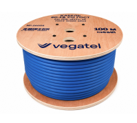 Кабель коаксиальный VEGATEL 8D-FB Cu (ГОСТ, синий) бухта 100м