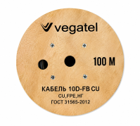 Кабель коаксиальный VEGATEL 10D-FB Cu (ГОСТ, черный) бухта 100м