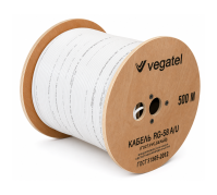 Кабель коаксиальный VEGATEL RG-58 A/U (ГОСТ, PVC, белый) бухта 500м