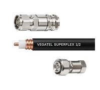 Кабельная сборка VEGATEL SuperFlex-1/2 (ГОСТ) (N-male - 4.3-10-male) 2м