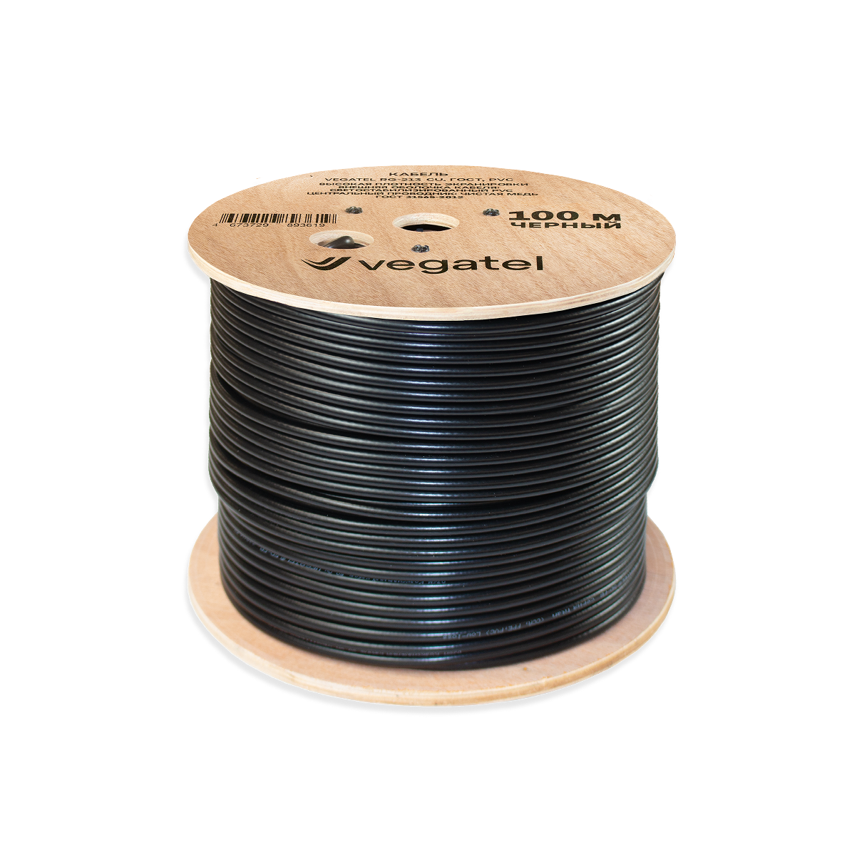 Кабель VEGATEL RG-213 Cu (ГОСТ, PVC, черный)