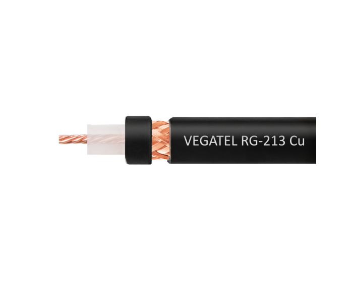 Кабель VEGATEL RG-213 Cu (ГОСТ, PVC, черный)