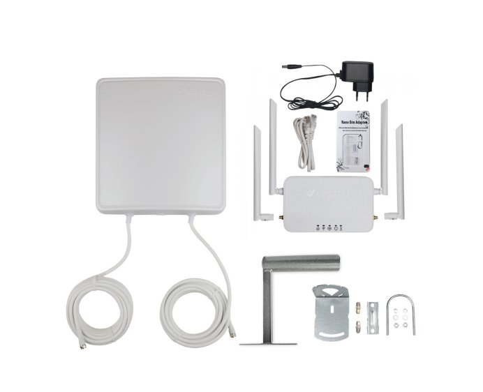 Комплект с роутером VEGATEL VR4-PO-15 (F – SMA)