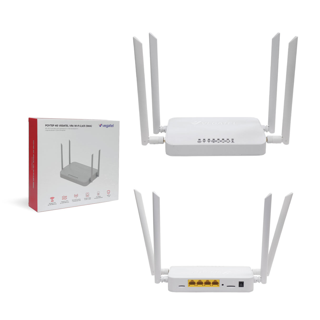 Комплект с роутером VEGATEL VR6-PO-15 (F – SMA)