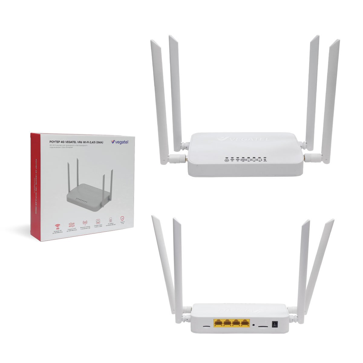 Комплект с роутером VEGATEL VR6-PO-15 (F – SMA)