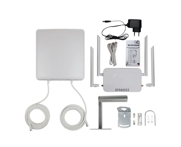 Комплект с роутером VEGATEL VR6-PO-15 (F – SMA)