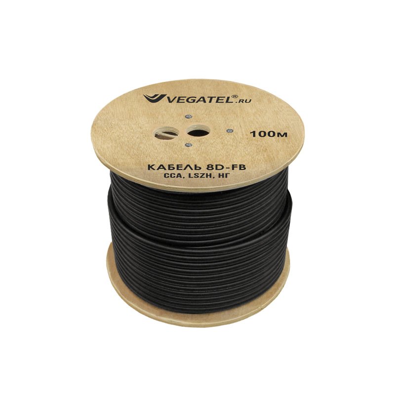 Кабель коаксиальный VEGATEL 8D-FB (ГОСТ, черный)