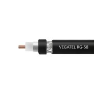 Кабель коаксиальный VEGATEL RG-58 A/U (ГОСТ, PVC, черный) бухта 500м