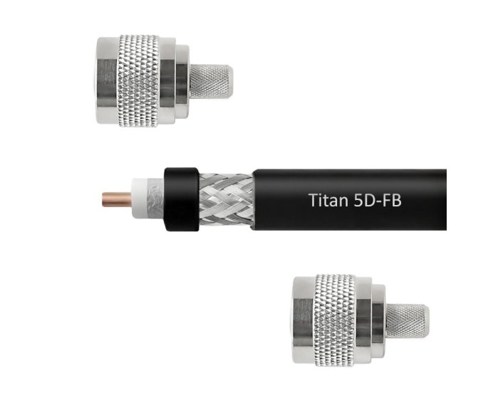 Кабельная сборка 5D/FB (Titan, черный) (N-male - N-male)