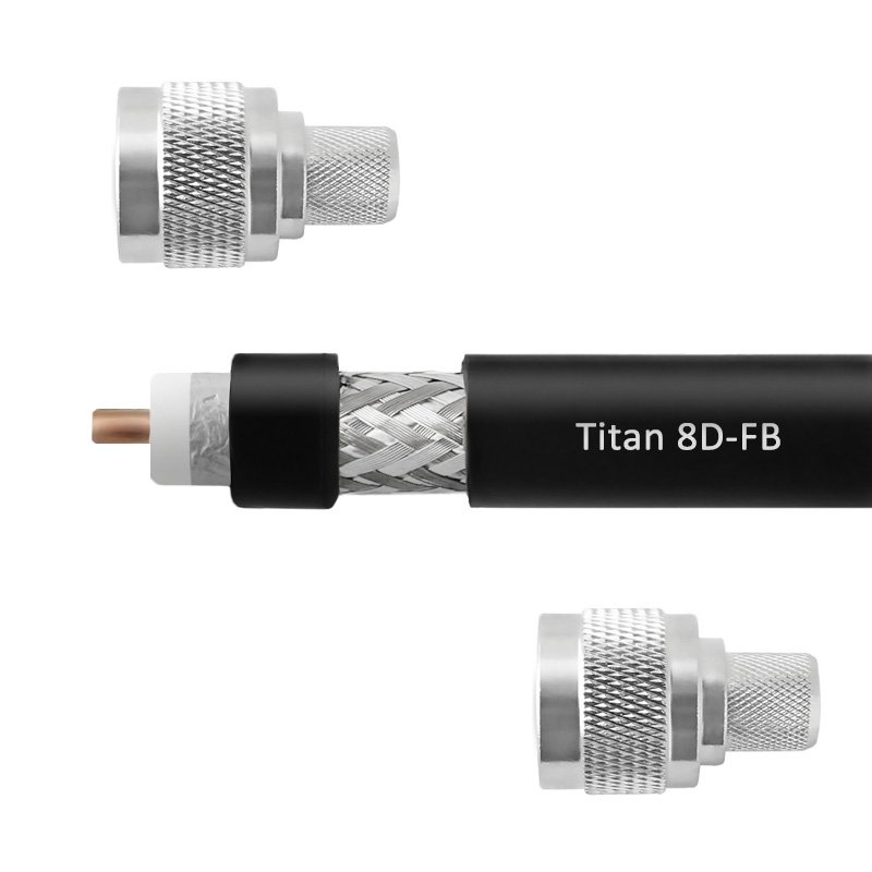 Кабельная сборка 8D/FB (Titan, черный) (N-male - N-male)