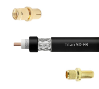 Кабельная сборка 5D/FB (Titan, черный) (SMA-male - SMA-female) 10м