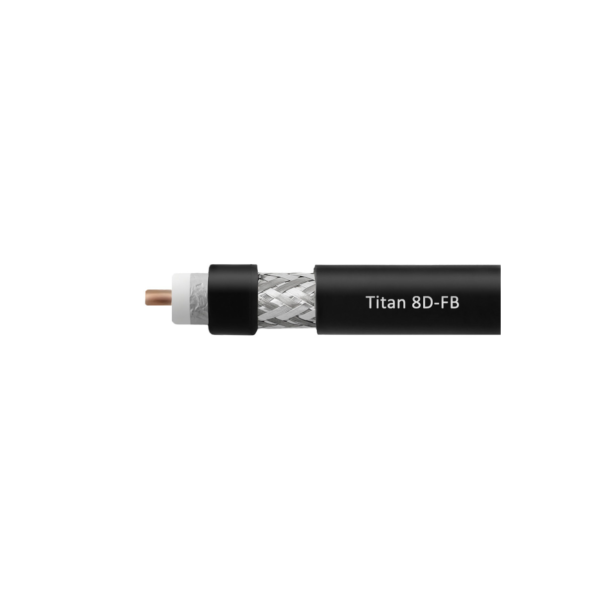 Кабель коаксиальный VEGATEL 8D-FB (Titan, черный) бухта 200м
