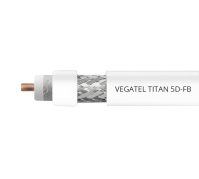 Кабель коаксиальный VEGATEL 5D-FB (Titan, белый) бухта 200м